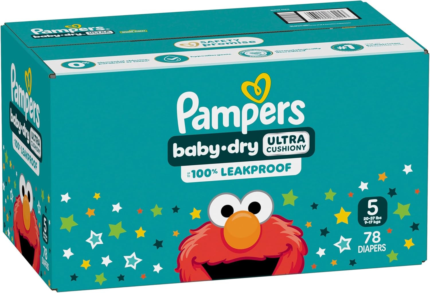 Pampers Diapers - Baby Dry - Size 5, 78 Count, Absorbent Disposable Infant Diaper (Packaging May Vary)